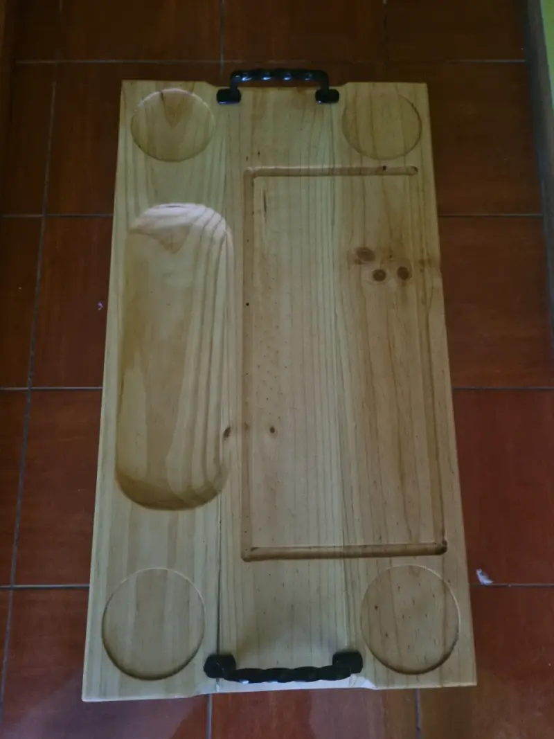 Tabla de madera para asado con manillas - 2
