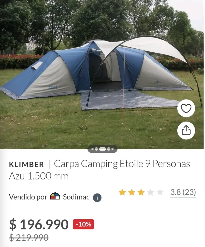 Carpa grande para camping familiar - 5