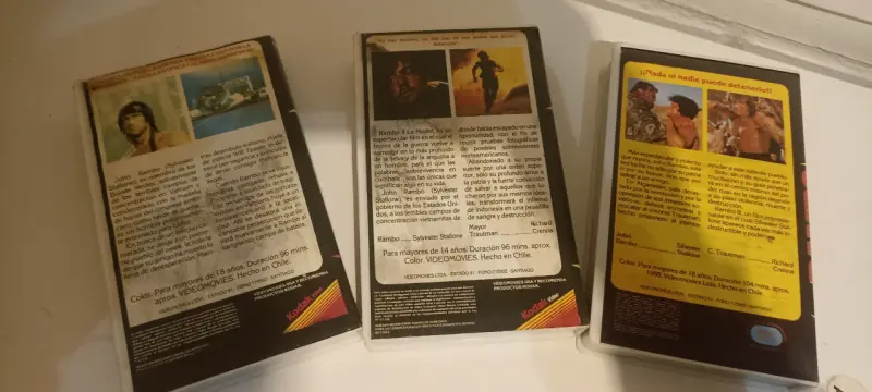 Colección de Películas VHS Rambo 1, 2 y 3 - 2