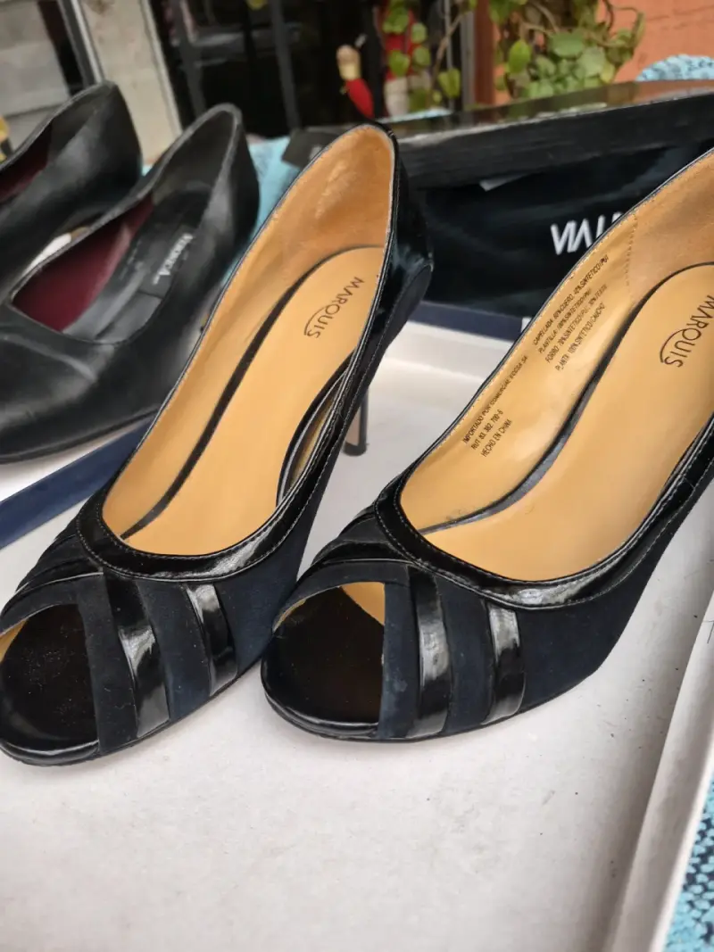 Zapatos de Tacón Abierto Negros Marquis - 1