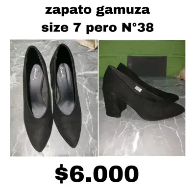 Botas negras de cuero talla 37 - miniatura 3