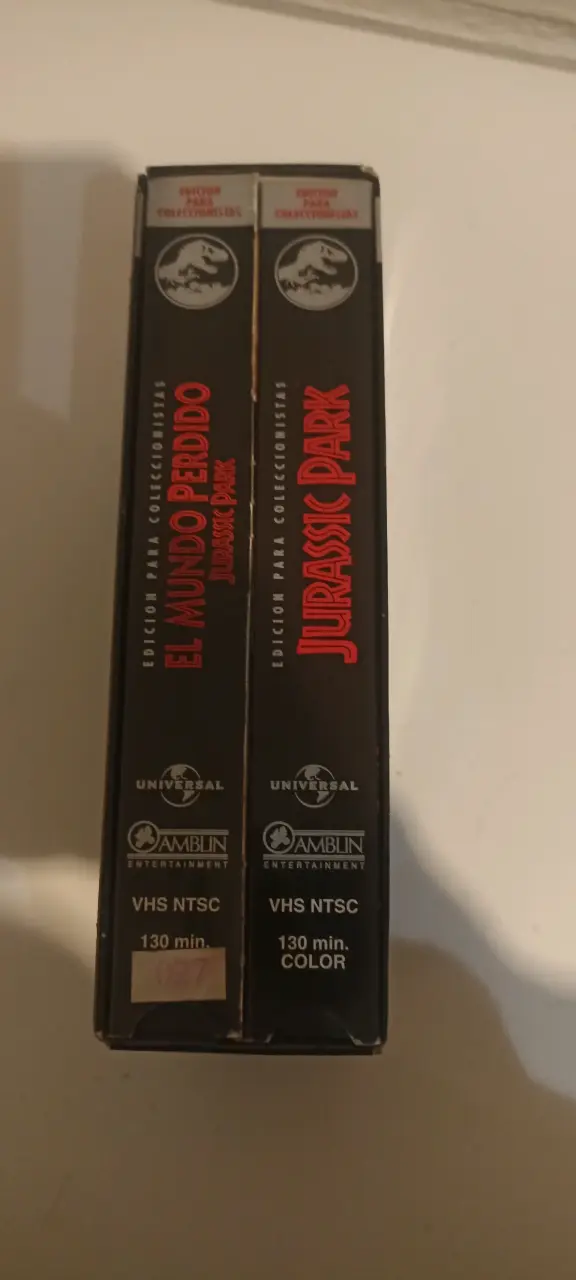 Colección VHS Jurassic Park y El Mundo Perdido - 2