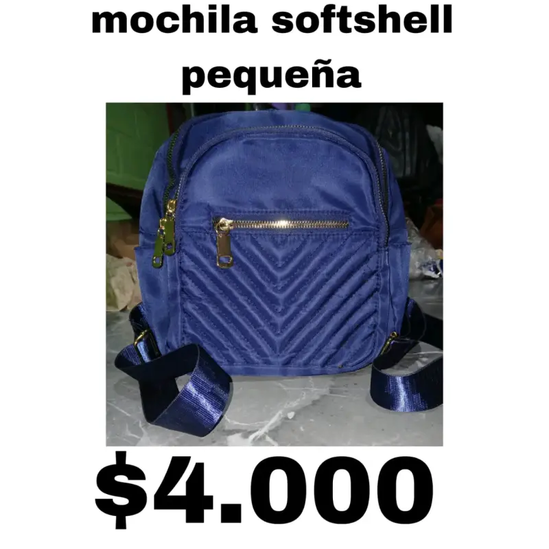 Mochila Softshell Pequeña Azúl