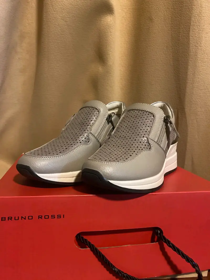 Zapatillas grises Bruno Rossi para mujer talla 35 - 1