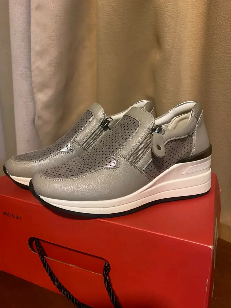 Zapatillas grises Bruno Rossi para mujer talla 35 - 3
