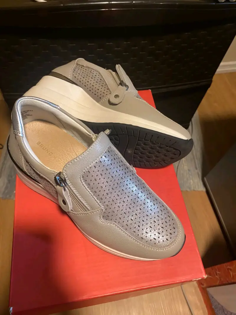 Zapatillas grises Bruno Rossi para mujer talla 35 - 4