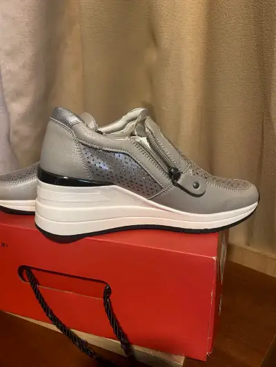 Zapatillas  grises Bruno Rossi para mujer talla 35 - miniatura 5