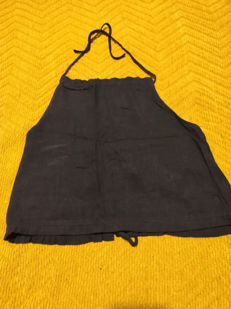 Delantal negro de cocina unisex