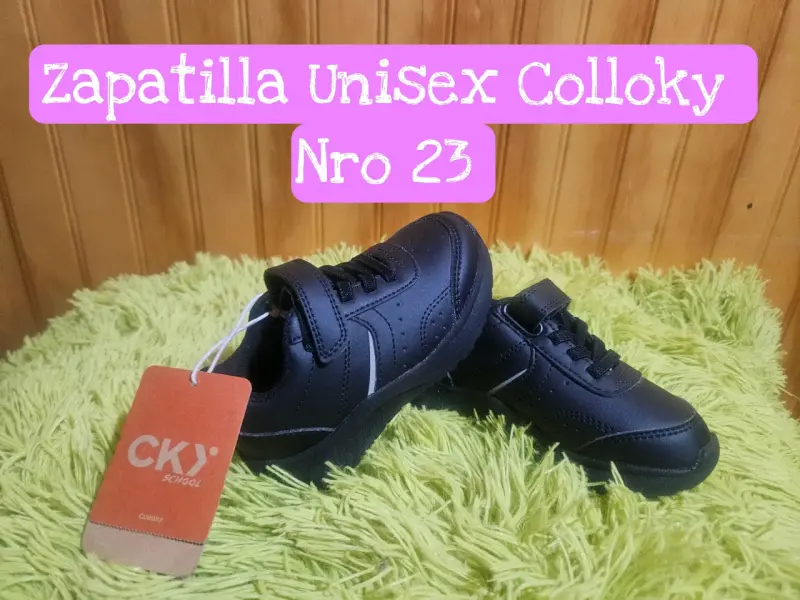 Zapatilla Unisex Colloky Negra Talla 23