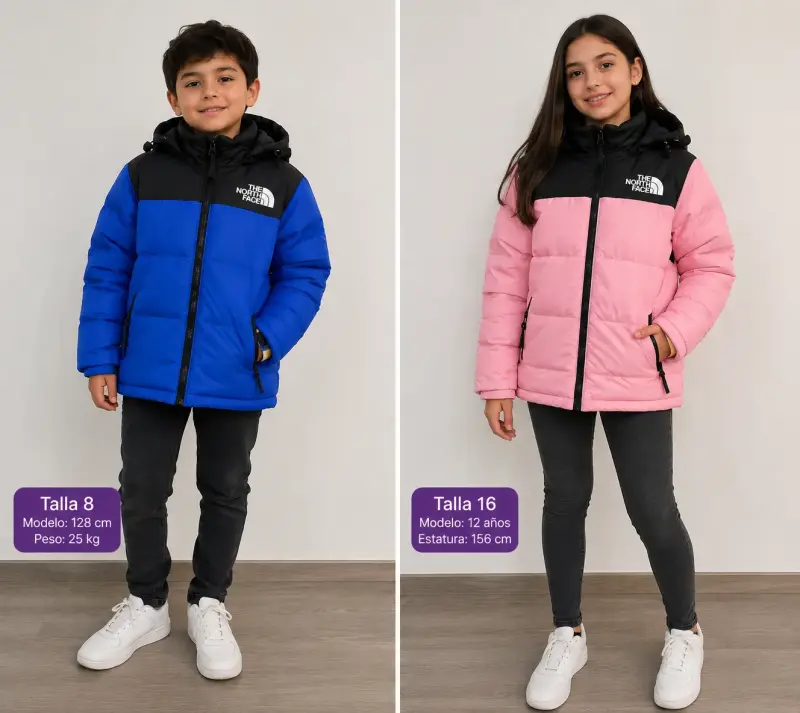 Chaqueta infantil The North Face700 azul y rosa