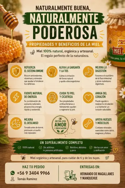Miel Orgánica Artesanal Quillay y Multifloral - miniatura 2