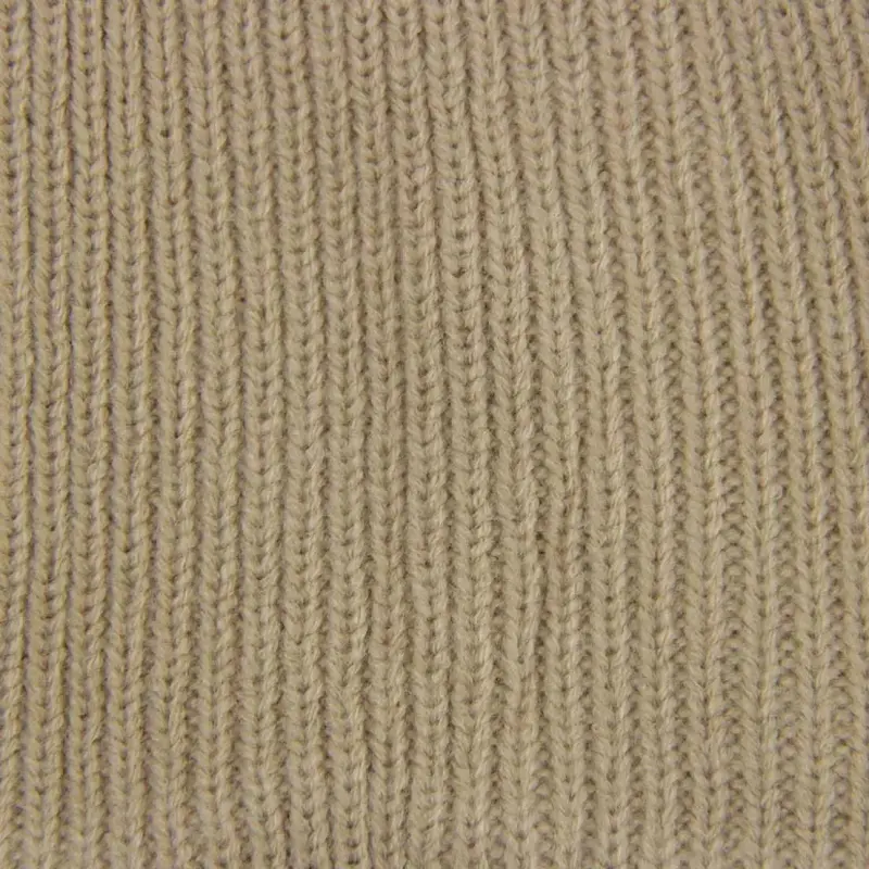Gorro de lana beige unisex con forro - 4