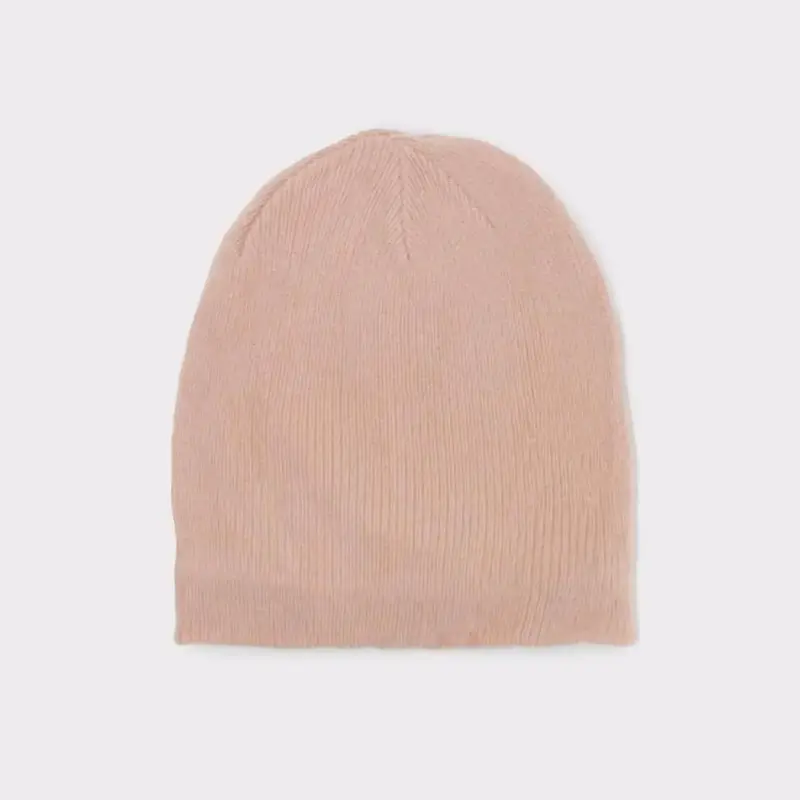 Gorro de lana rosa palo