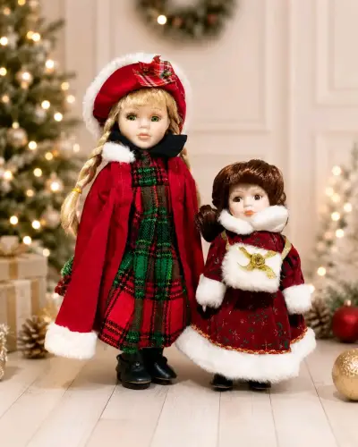 Pack Muñecas porcelana navideñas de colección - miniatura 1