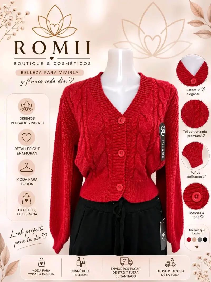 Mini Cardigan para mujer en varios colores - 4