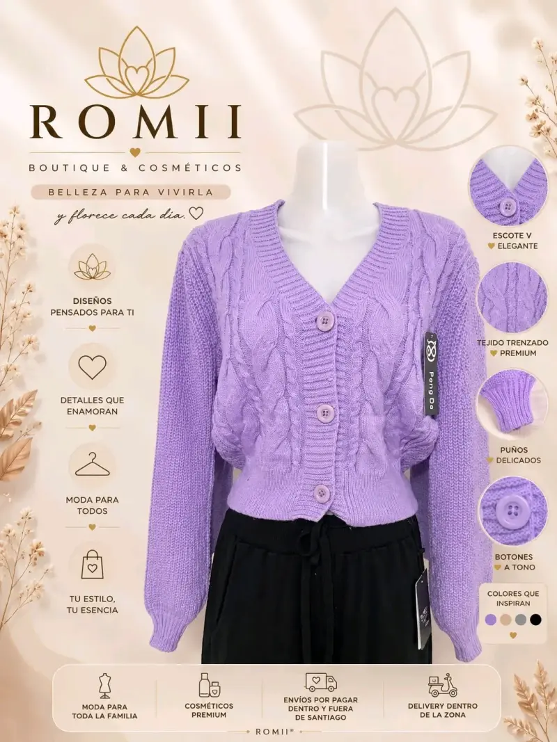 Mini Cardigan para mujer en varios colores - 5