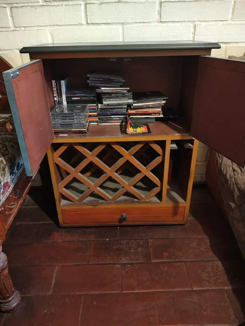 Mueble bar / botellero de madera vintage - 2