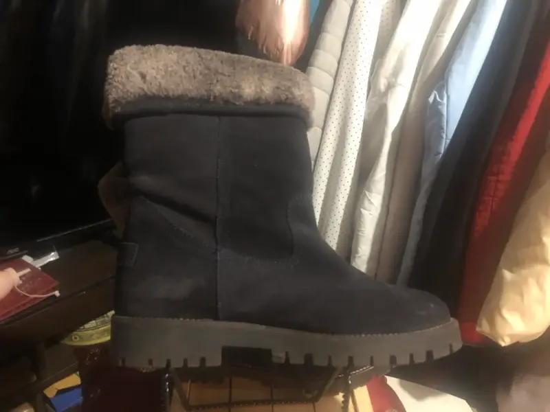 Botas de invierno negras con forro de piel sintética - 2