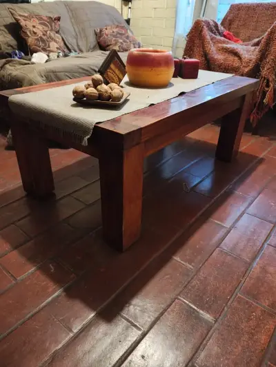 Mesa de centro de madera rústica - miniatura 2
