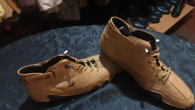 Botines de cuero marrón para hombre - 2