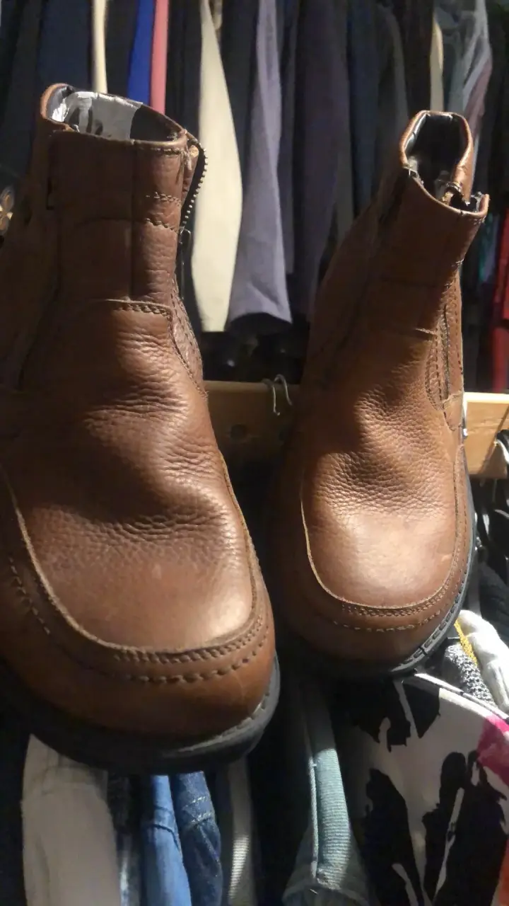 Botines de cuero marrón con cierre lateral - 3