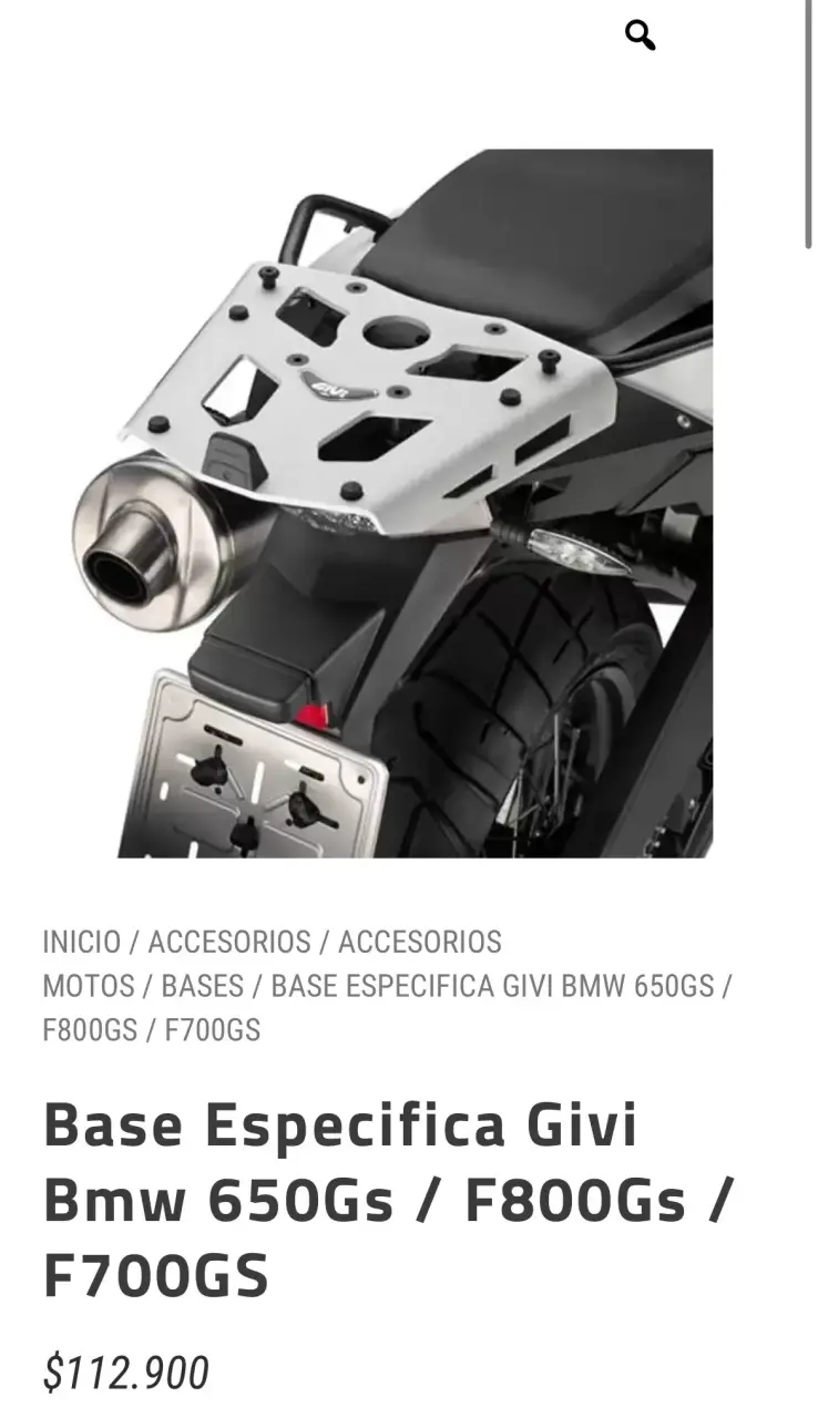 Base de Anclaje Kappa para BMW 650GS/F800GS/F700GS - 4