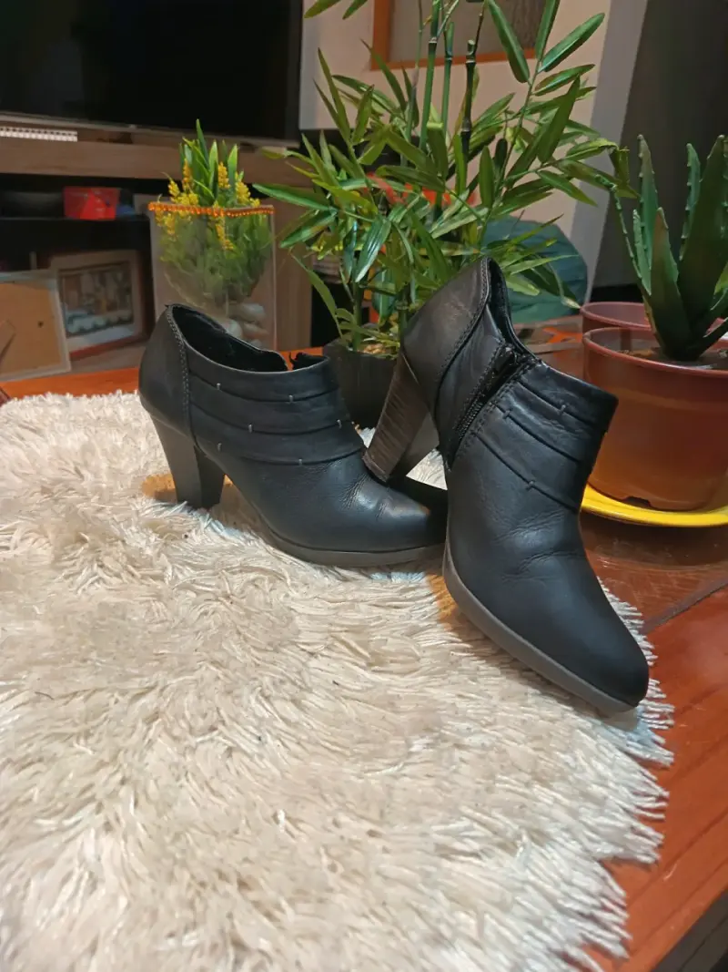 Botines de cuero negro Marco Tozzi talla 38 - 5