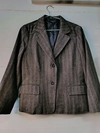 Blazer de Lana a Rayas para Mujer - miniatura 1