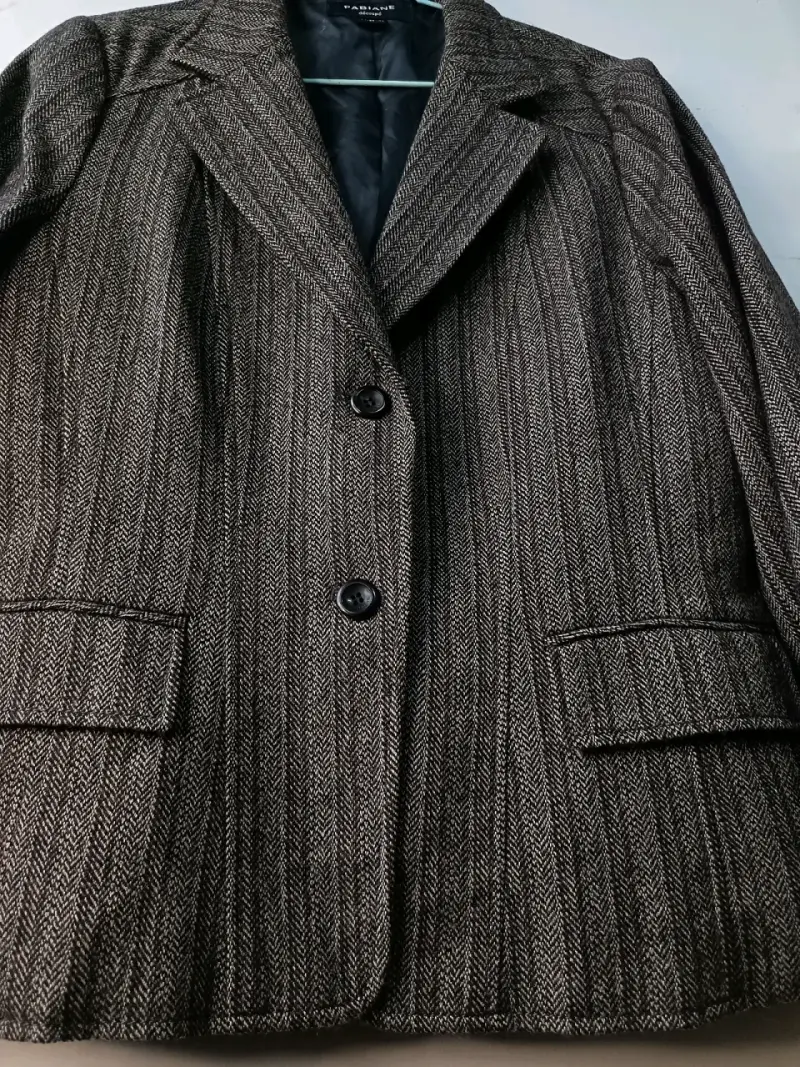 Blazer de Lana a Rayas para Mujer - 2