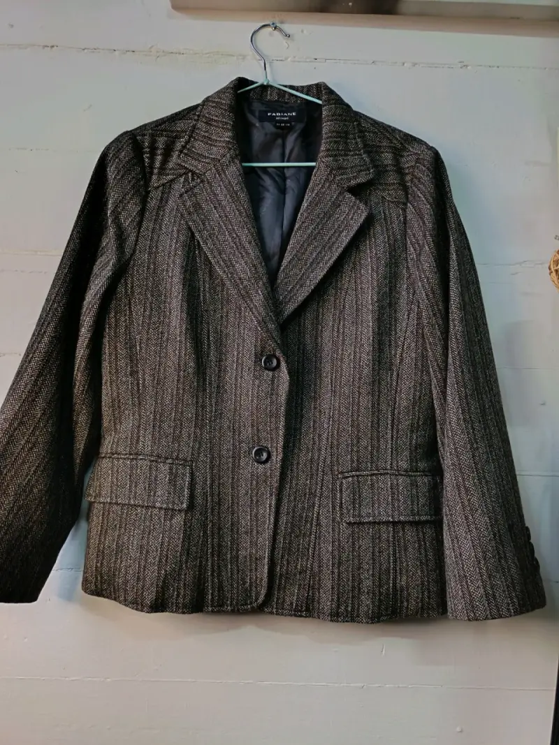Blazer de Lana a Rayas para Mujer - 3