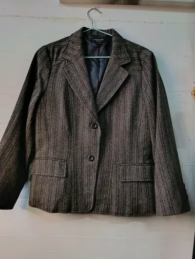 Blazer de Lana a Rayas para Mujer - miniatura 3