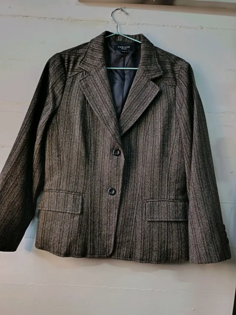 Blazer de Lana a Rayas para Mujer - 4