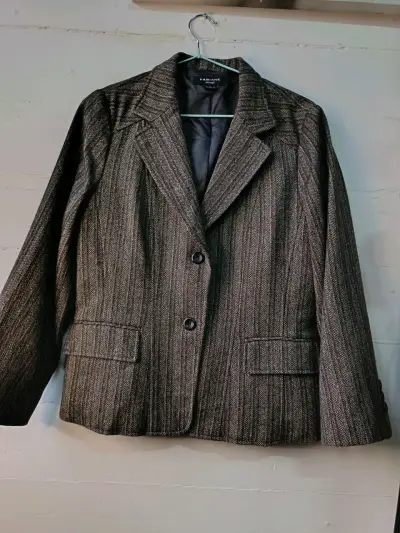 Blazer de Lana a Rayas para Mujer - miniatura 4