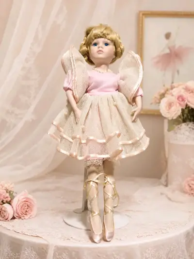 Muñeca de porcelana bailarina ballet colección - miniatura 5