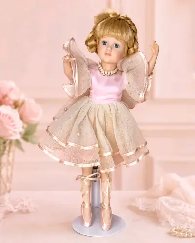 Muñeca de porcelana bailarina ballet colección - miniatura 4
