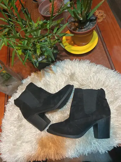 Botines de tacón negro para mujer - miniatura 1