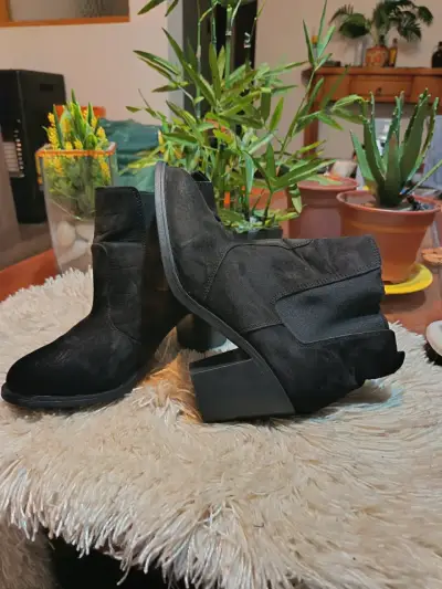 Botines de tacón negro para mujer - miniatura 2