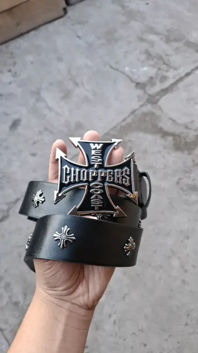 Cinturón West Coast Choppers con hebilla m - miniatura 1