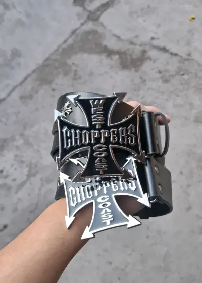 Cinturón West Coast Choppers con hebilla m - miniatura 2