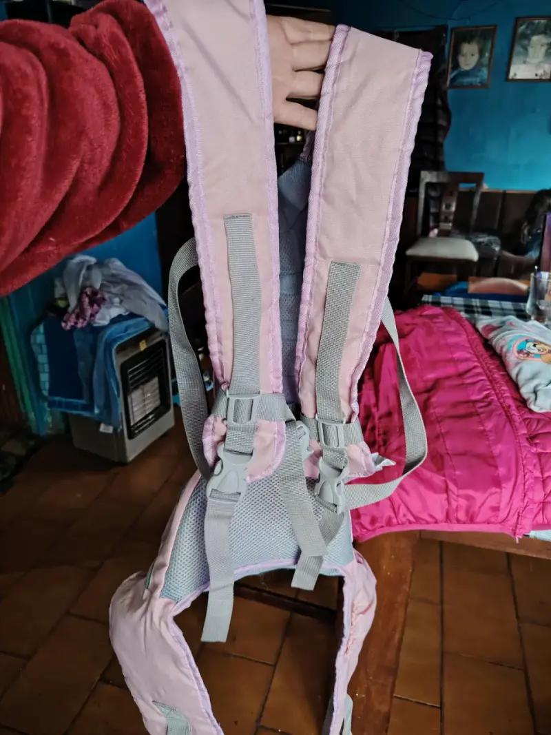 Mochila portabebés rosa con malla transpirable - 3