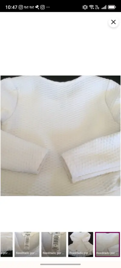Vestido blanco para niña Guess Kids con tul - miniatura 2