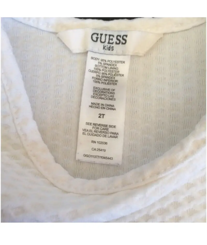 Vestido blanco para niña Guess Kids con tul - 3