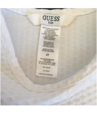 Vestido blanco para niña Guess Kids con tul - miniatura 3