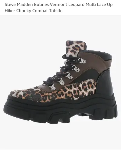 Botines Steve Madden Leopard Chunky para Mujer - miniatura 1