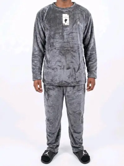 Pijama polar gris para hombre D-Star - miniatura 2