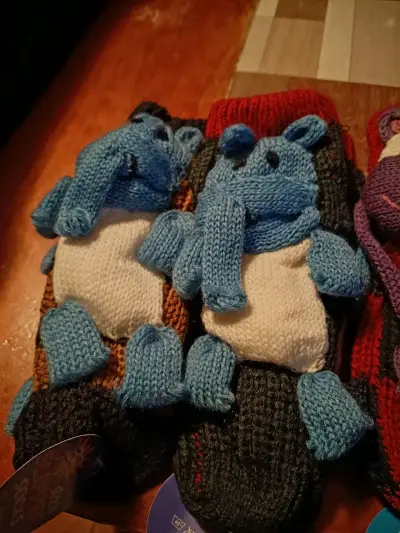 Calcetines de lana con diseño de animales para niños - miniatura 1