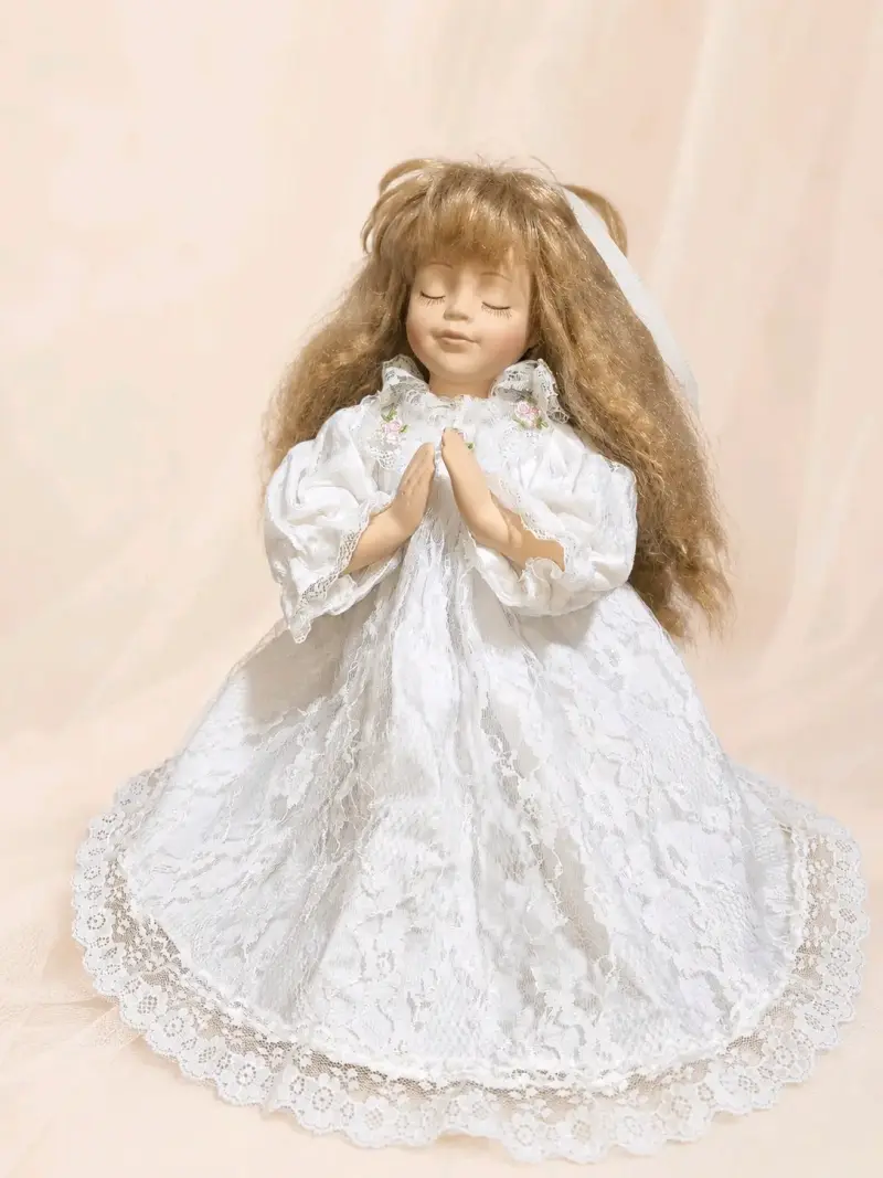 Muñeca de Porcelana en Vestido Blanco colección - 2