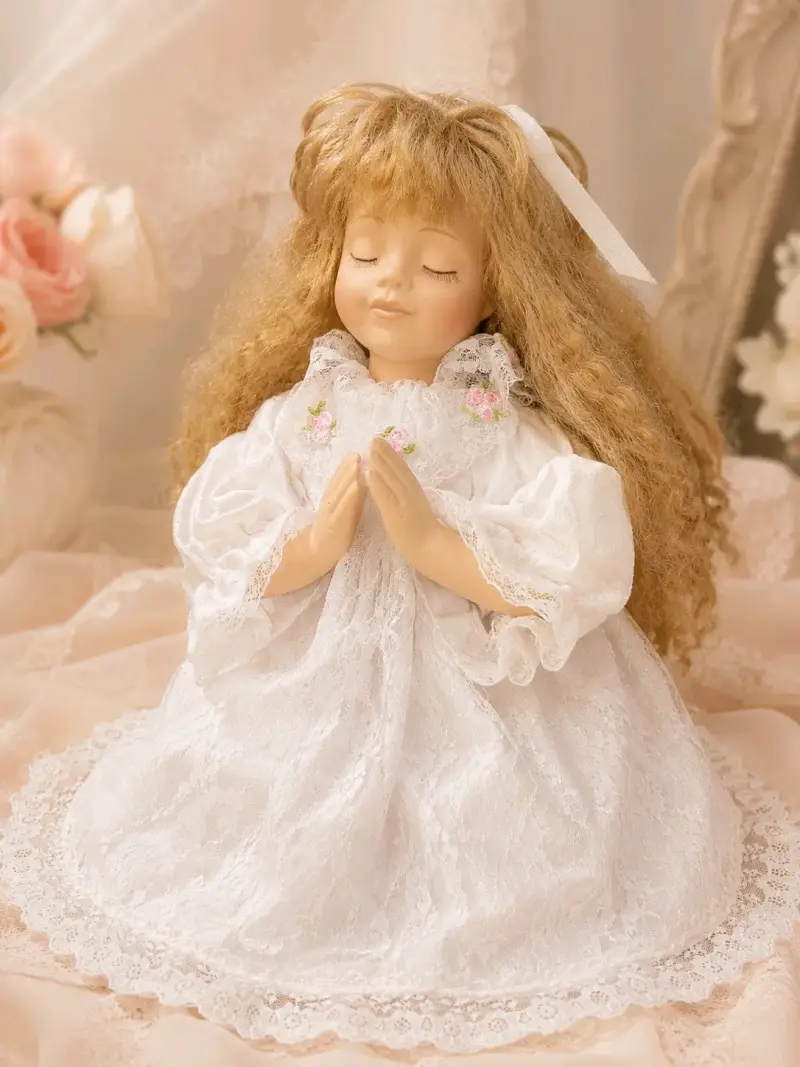 Muñeca de Porcelana en Vestido Blanco colección - 3