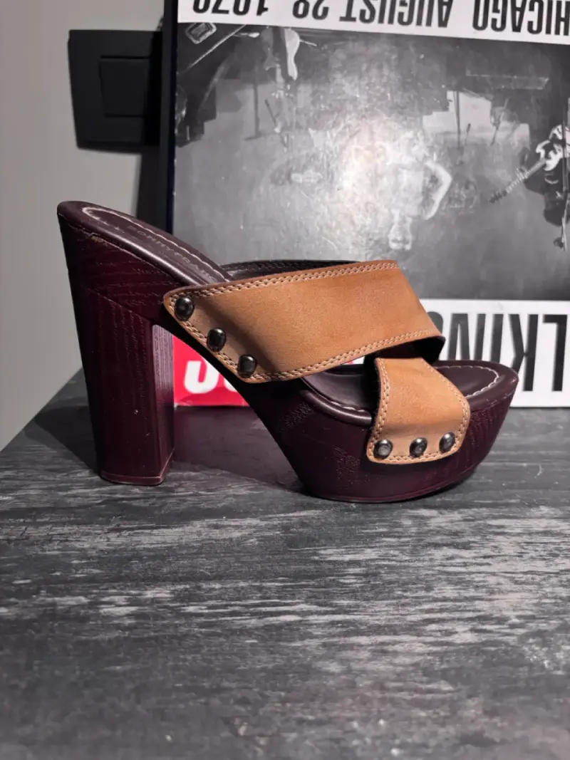 Sandalias de tacón alto marrón Donny Franco - 3