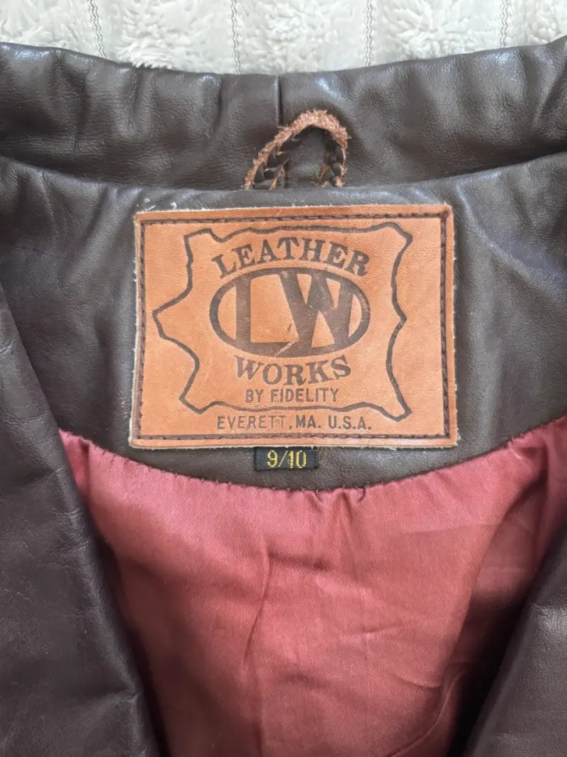 Chaqueta de cuero cafe para mujer - 2